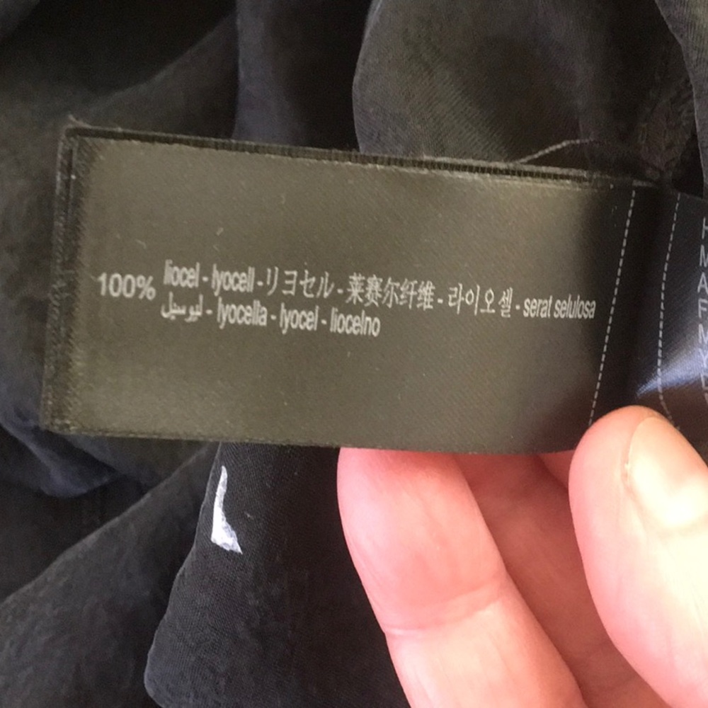 ZARA/BLACK-DROP SHOULDER WIDE 3/4 SLEEVE RELAXED FIT TOP - Picture 9 of 9